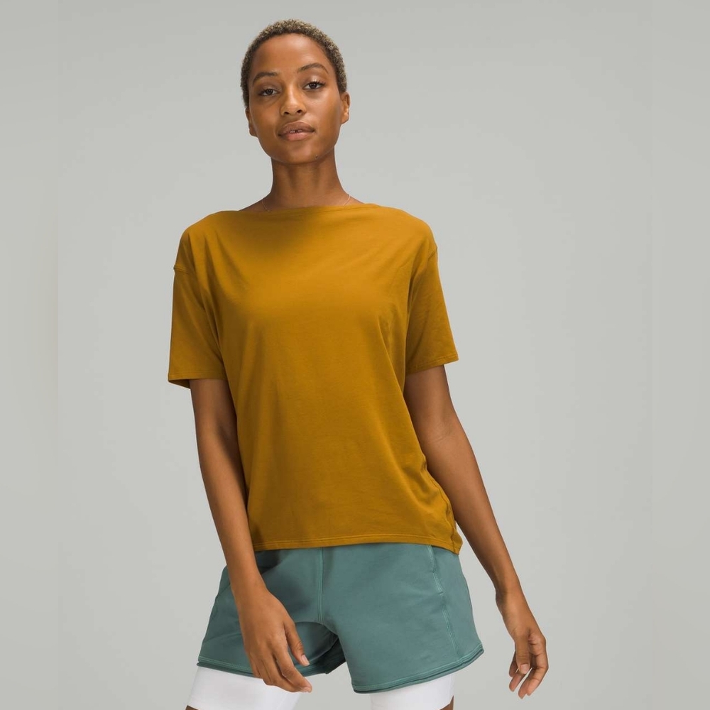 lululemon athletica Mustard Short Sleeve Tee Back in Action